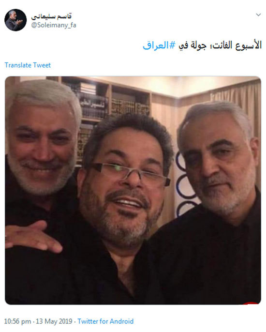 سردار سلیمانی در کنار فرماندهان حشدالشعبی