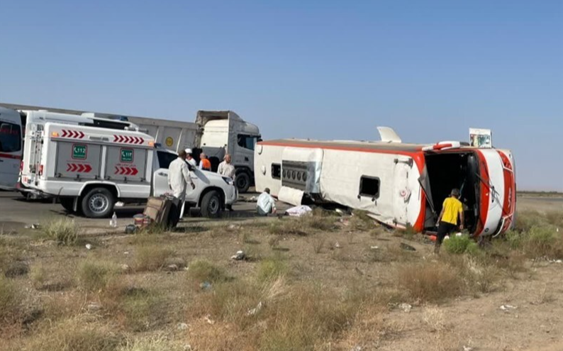 واژگونی اتوبوس در جاده گرگان- کردکوی با ۲۰ مصدوم